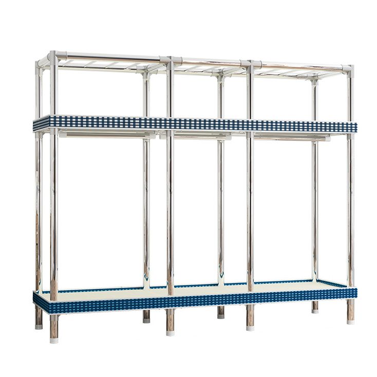 Armaco di guardaroba contemporaneo con scaffali armadio del guardaroba in acciaio