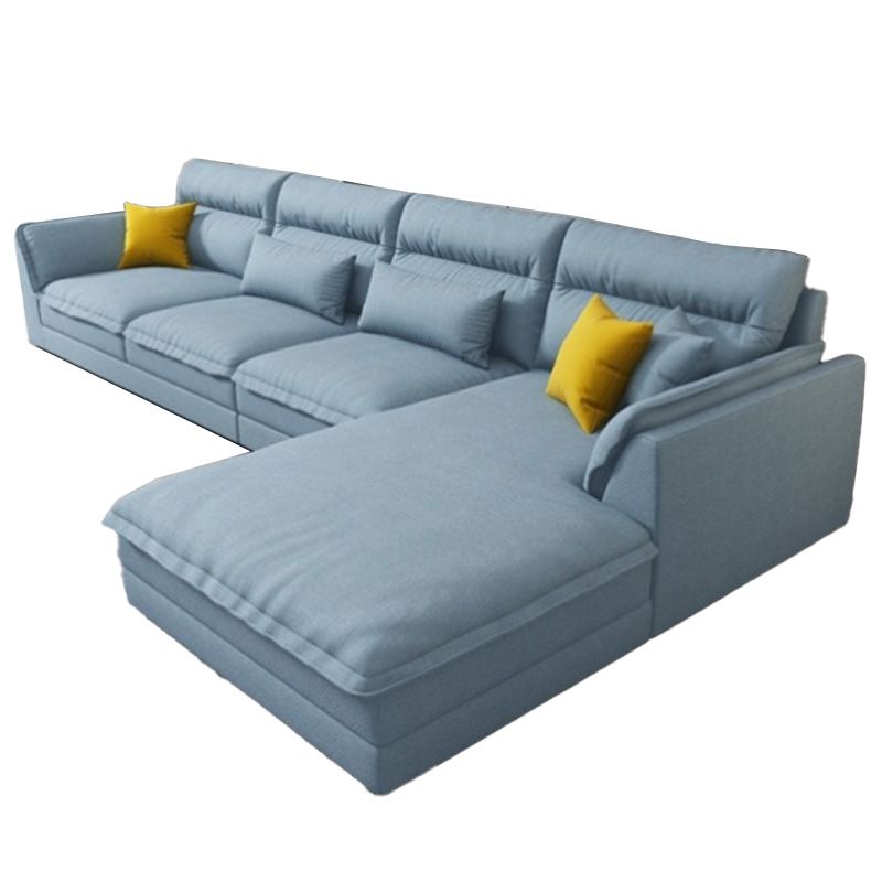 Moderne sectionals faux lederen kussen bovenarm sectionals. 134 inch