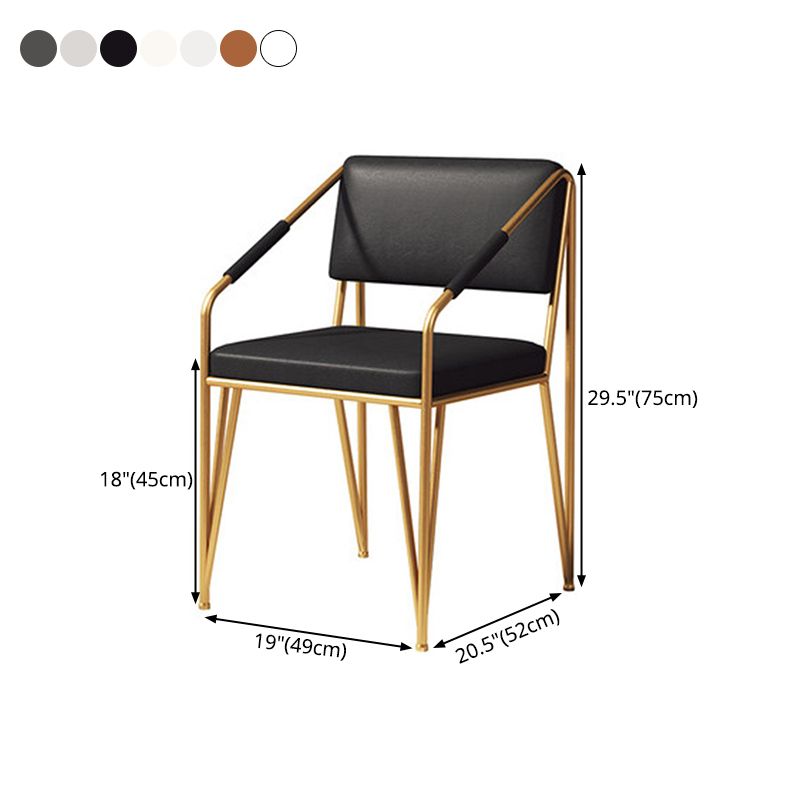 Scandinavian Style Metal Chairs Kitchen Open Back Side Chair (Set of 2) Clearhalo ' kitchen&dining_furn' 'Dining Chairs' 'Dining Tables & Seating' 'dining_chair' 'furn' 'furn_dining_chair' 'Furniture' 'furniture_dining_chair' 'Kitchen & Dining Furniture' 'kitchen' 1200x1200_02a8e976-cf63-41f7-9cb7-13cf6a96a273