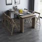 Modern Rectangle Wood Dining Table Extendable for Small Spaces