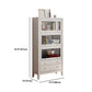 Glam Closed Back Standard Wood Shelf Bookcase for Bedroom Room