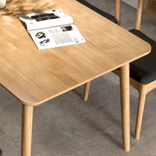 Rectangle 4 Legs Contemporary Dining Table Wood Color Fixed Table of Solid Wood Clearhalo ' dining_table' 'Dining Tables & Seating' 'Dining Tables' 'furn' 'furn_dining_table' 'Furniture' 'furniture_dining_table' 'Kitchen & Dining Furniture' 'kitchen&dining_furn' 'kitchen' 'kitchen_dining_table' 1200x1200_02a9eeae-34eb-4306-80b1-2e6ffc90b445
