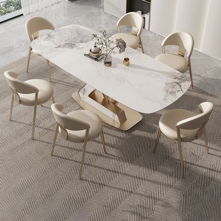 1/2/5/7/9 Pieces Dining Chairs Set Sintered Stone Dining Table Set Rectangle Table Clearhalo 'Dining Room Sets' 'Dining Tables & Seating' 'dining_room_set' 'furn' 'furn_dining_room_set' 'Furniture' 'furniture_dining_room_set' 'Kitchen & Dining Furniture' 1200x1200_02aa6fa0-0a47-4422-99b4-50df3edfe891