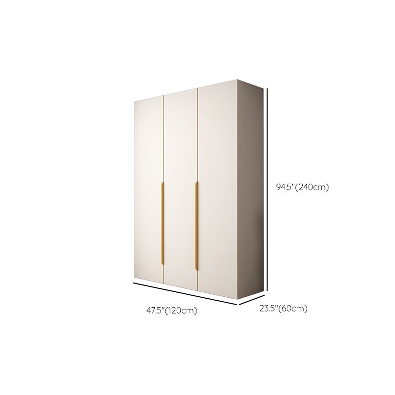 Moderne scharnierende garderobe -kast Wit gemanipuleerde houten garderobe armoire