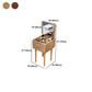 Traditional Solid Wood 2 Drawers Vanity Table with Mirror and Stool