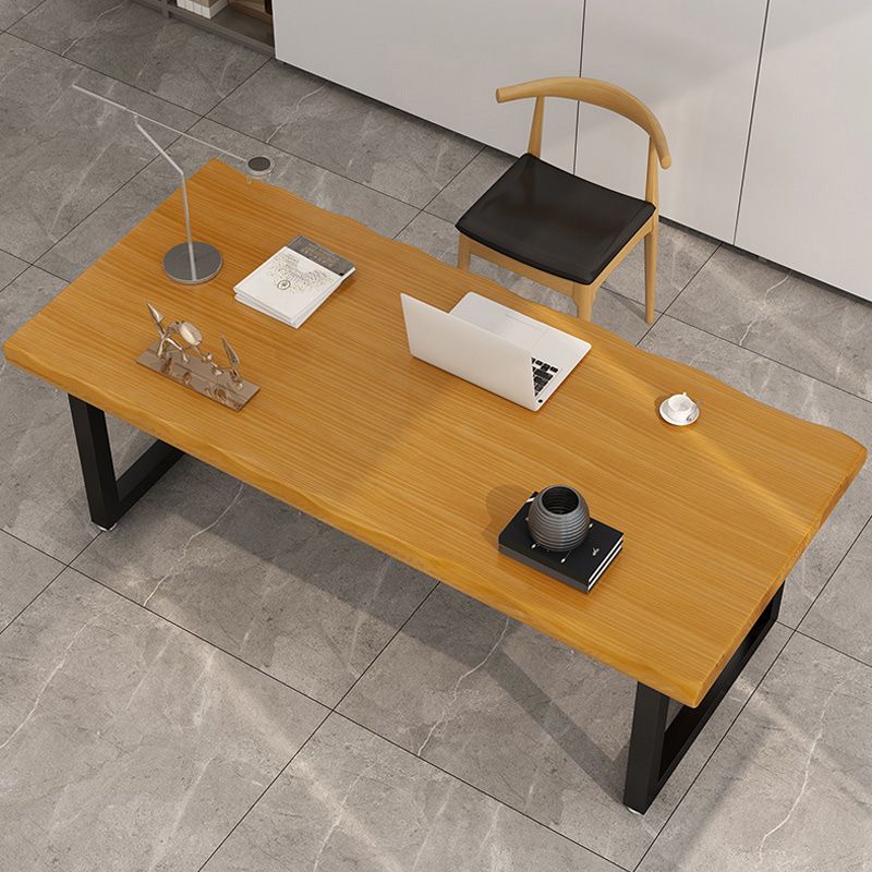 Bureau d'écriture rectangulaire en bois massif du bureau naturel moderne pour le bureau