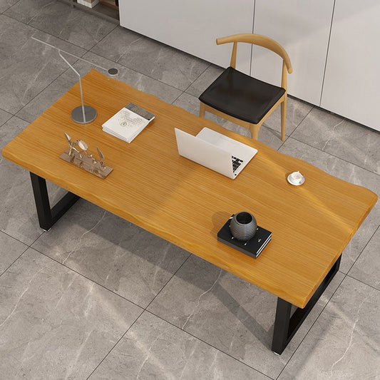 Bureau d'écriture rectangulaire en bois massif du bureau naturel moderne pour le bureau