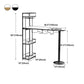 Contemporary Double Pedestal Bar/Dinette Table Wine Rack Stone Counter-height Pub Table Clearhalo 'Bar Furniture' 'Bar Tables' 'bar_tables' 'furn' 'furn_bar_tables' 'Furniture' 'furniture_bar_tables' 'Kitchen & Dining Furniture' 'kitchen&dining_furn' 'kitchen' 1200x1200_02abfe23-6a5e-49f6-a3fa-c18f4ef3981d
