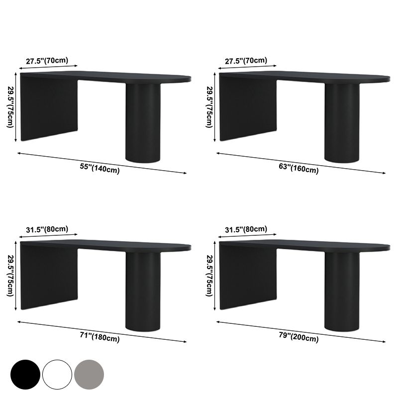 Minimalist Kitchen Irregular Shape Dining Table Solid Wood Dining Table with Double Pedestal Bases Clearhalo ' dining_table' 'Dining Tables & Seating' 'Dining Tables' 'furn' 'furn_dining_table' 'Furniture' 'furniture_dining_table' 'Kitchen & Dining Furniture' 'kitchen&dining_furn' 'kitchen' 'kitchen_dining_table' 1200x1200_02ac12b5-3b2a-4f9f-ad90-0452f8f220b7