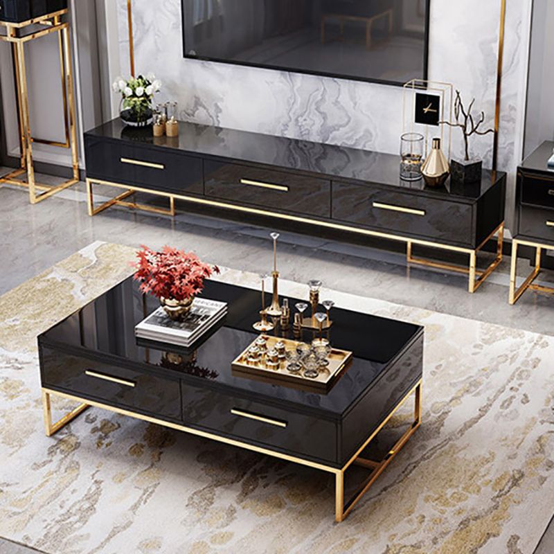 Glam TV Media Stand Wood 16" W Enclosed Storage TV Stand Console with Drawers Clearhalo 'furn' 'furn_tv_stands_entertainment_centers' 'Furniture' 'Living Room Furniture' 'TV Stands & Entertainment Centers' 'TV Stands & Media Storage Furniture' 'tv_stands_entertainment_centers' 1200x1200_02ad0651-796b-4554-9d7c-34cdd9fb2423