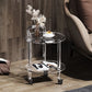 Transparent Acrylic End Table Modern Round Accent Side Table