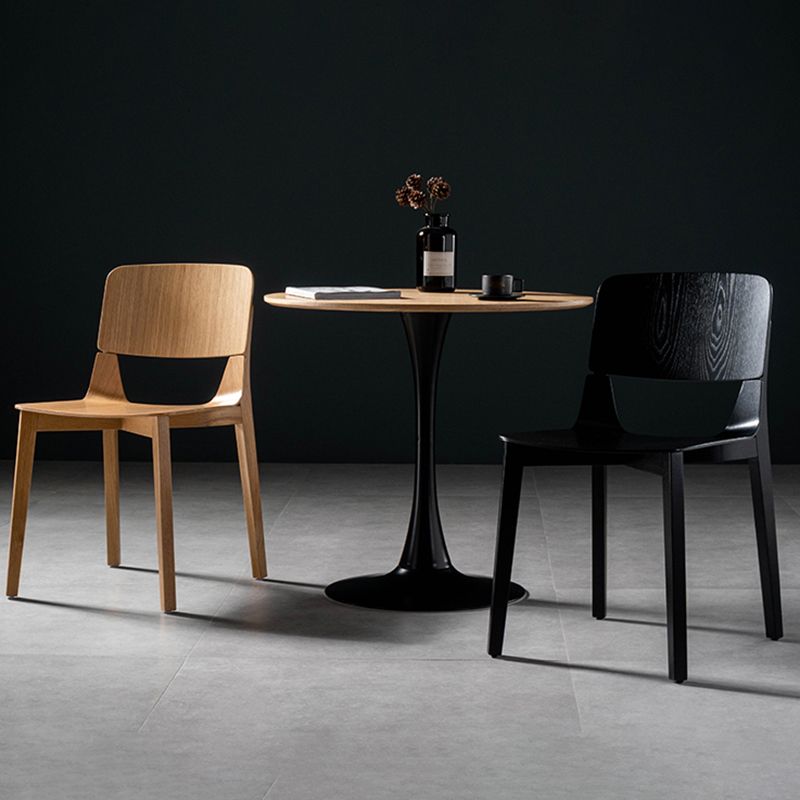 Modern Wood Dining Chair Open Back Dining Armless Side Chairs for Home Clearhalo ' kitchen&dining_furn' 'Dining Chairs' 'Dining Tables & Seating' 'dining_chair' 'furn' 'furn_dining_chair' 'Furniture' 'furniture_dining_chair' 'Kitchen & Dining Furniture' 'kitchen' 1200x1200_02ae2f09-537c-43b7-9083-60bc6a64f95c