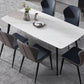 Rectangle Industrial Stone Table Standard Height Kitchen Room Table with 4 Legs