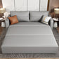 Square Arm Sofa Futon Foldable Pillow Included Futon Sofa Bed