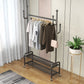 Industrial Style Coat Rack Metal Free Standing Hooks Design Coat Rack on Wheels