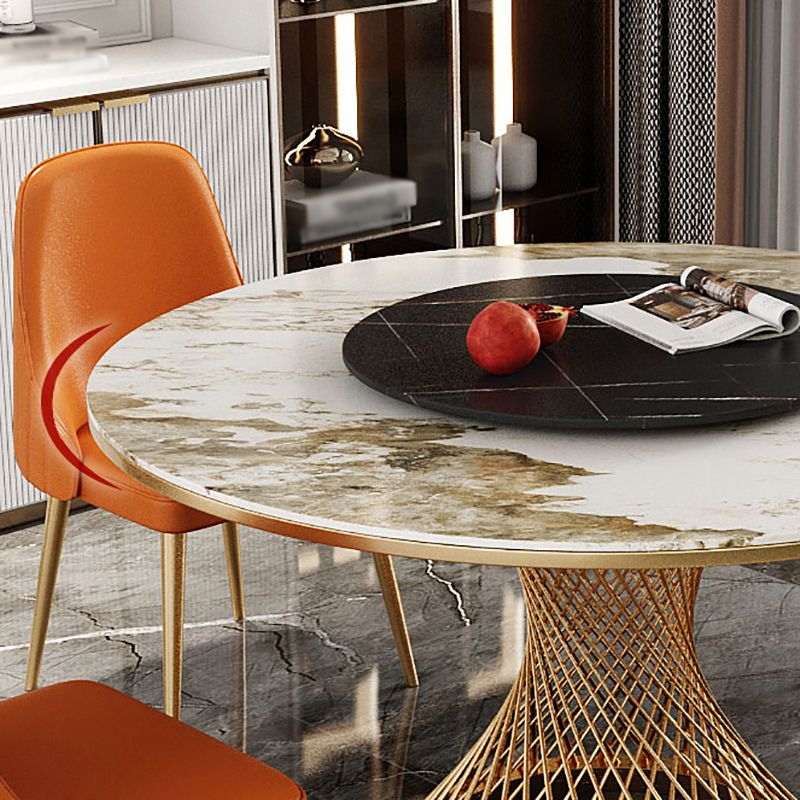 Traditional Luxury Round Stone Dining Table Pedestal Casual Dining Table Clearhalo 'Dining Tables & Seating' 'Dining Tables' 'dining_table' 'Furniture' 'furniture_dining_table' 'Kitchen & Dining Furniture' 'kitchen' 'kitchen_dining_table' 1200x1200_02b39cca-f709-42d3-9bdd-7183c3d99ac3