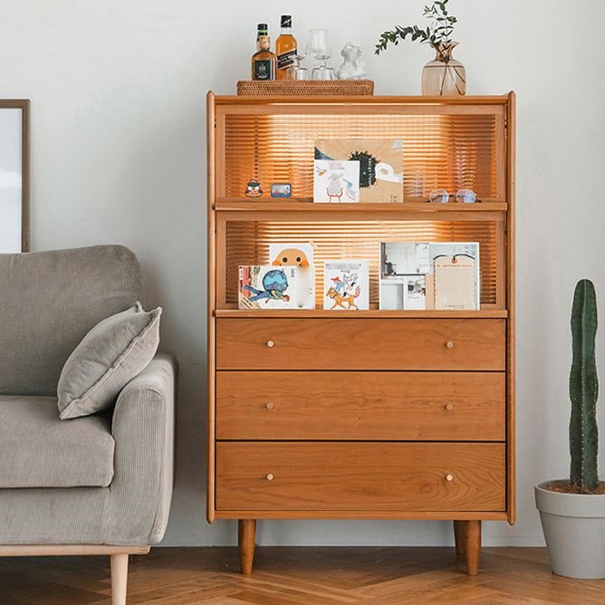 Massief houten opbergkast, modern dressoir zonder spiegel