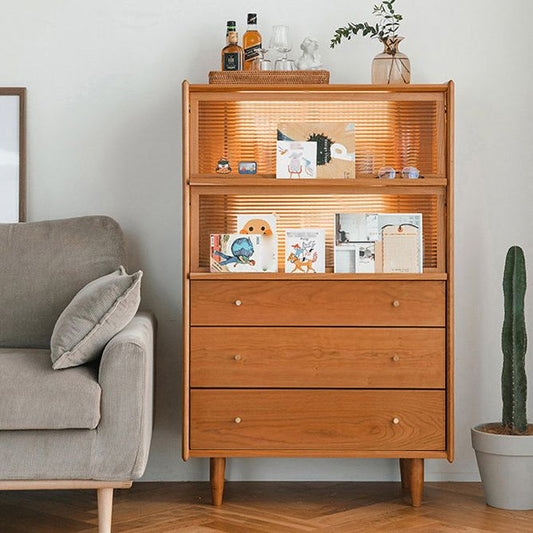 Solid Wood Storage Chest Dresser Modern Dresser without Mirror
