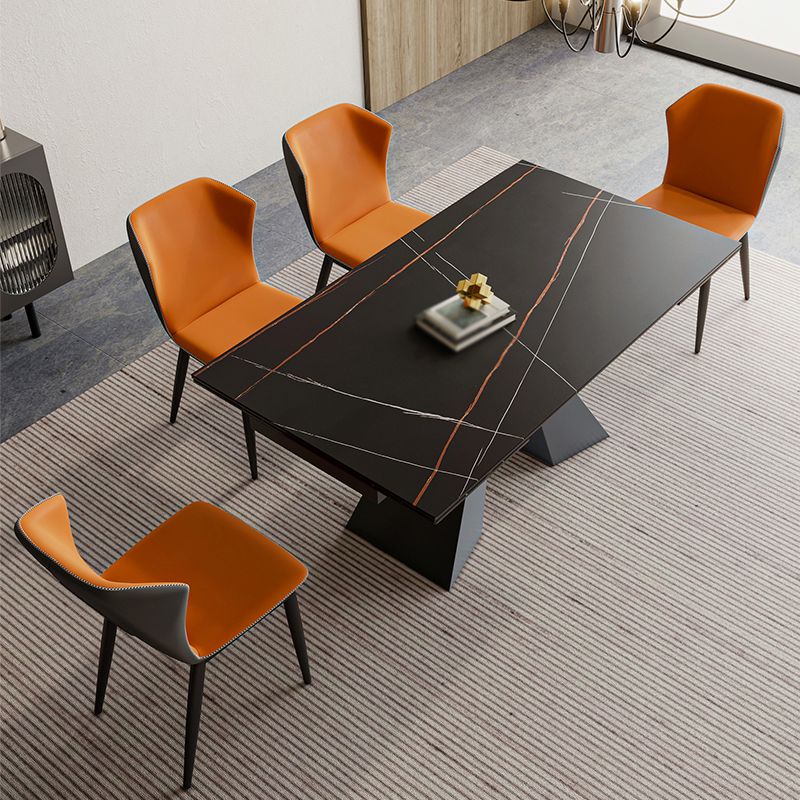 Modern 1/4/5/7 Pieces Dining Set Rectangle Black Dining Table Set for Home Use Clearhalo 'Dining Room Sets' 'Dining Tables & Seating' 'dining_room_set' 'furn' 'furn_dining_room_set' 'Furniture' 'furniture_dining_room_set' 'Kitchen & Dining Furniture' 'kitchen&dining_furn' 'kitchen' 1200x1200_02b4b6e2-9f8e-42d8-ad1f-2ae7ac76d10d