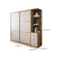 Modern Artificial Wood Wardrobe Freestanding Wardrobe with Sliding Doors