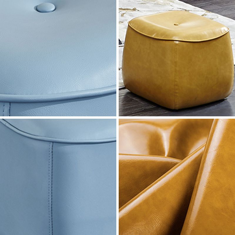 Contemporary Rectangle Shape Pouf PU Leather Upholstered Ottoman Clearhalo 'furn' 'furn_ottomans_poufs' 'Furniture' 'Living Room Furniture' 'Ottomans & Poufs' 'ottomans_poufs' 1200x1200_02b985b7-2ca0-4446-beb4-36347ba483f0