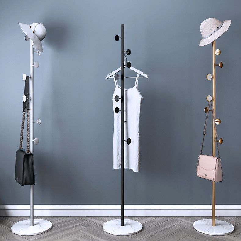 Metal Hall Tree Free Standing Entryway Kit Changer con ganchos