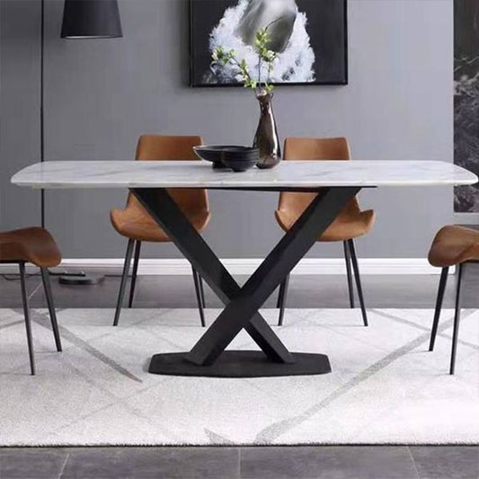 Faux en cuir et chaise latéral en métal.