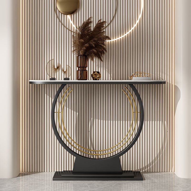 Tavolo di divano console di ferro contemporaneo tavolino in pietra mezzano per la sala