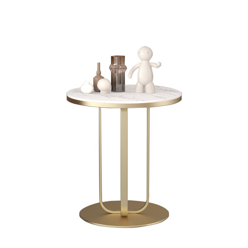 Tavola moderna del lato rotondo 21,5 "tavolo da piedistallo alto in bianco