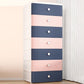 Modern Style Non-Hanging Armoire Plastic Storage Cabinet with Drawers