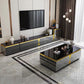 15.75-inch H Glass TV Stand Glam TV Stand for TVs with 4 Drawers Included Clearhalo 'furn' 'furn_tv_stands_entertainment_centers' 'Furniture' 'Living Room Furniture' 'TV Stands & Entertainment Centers' 'TV Stands & Media Storage Furniture' 'tv_stands_entertainment_centers' 1200x1200_02bd7806-6875-41b4-b57a-7a108560e577