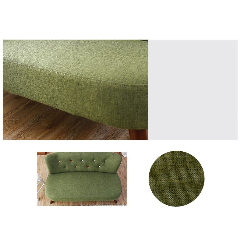 Contemporary Cotton Armless Sofa with Tufted Back and Solid Wood Legs Clearhalo 'furn' 'furn_sofas' 'Furniture' 'Living Room Furniture' 'Sofa' 'sofas' 1200x1200_02bdb02e-e056-412d-92f5-a37b32cfae9e