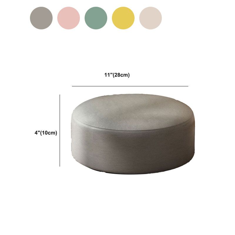 Tessuto pouf a colore solido rotondo resistente al graffio contemporaneo pouf pouf