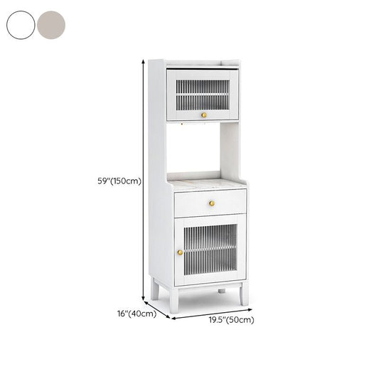 Tavolo a buffet in pietra glam in stile scheda laterale con armadi e cassetti