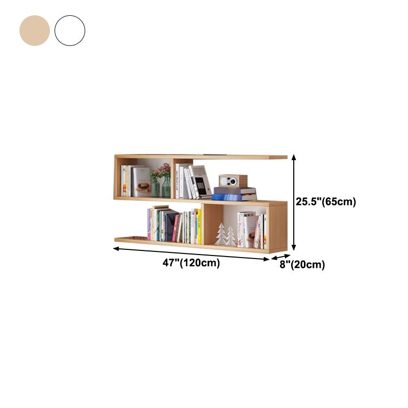 Solid Wood Bookshelf Contemporary Style Wall Mounted Bookcase for Office Home Clearhalo 'Bookcases' 'furn' 'furn_bookcases' 'Furniture' 'furniture_bookcases' 'Office Furniture' 1200x1200_02c089d2-7fa4-45bb-92b8-7ac14e243235