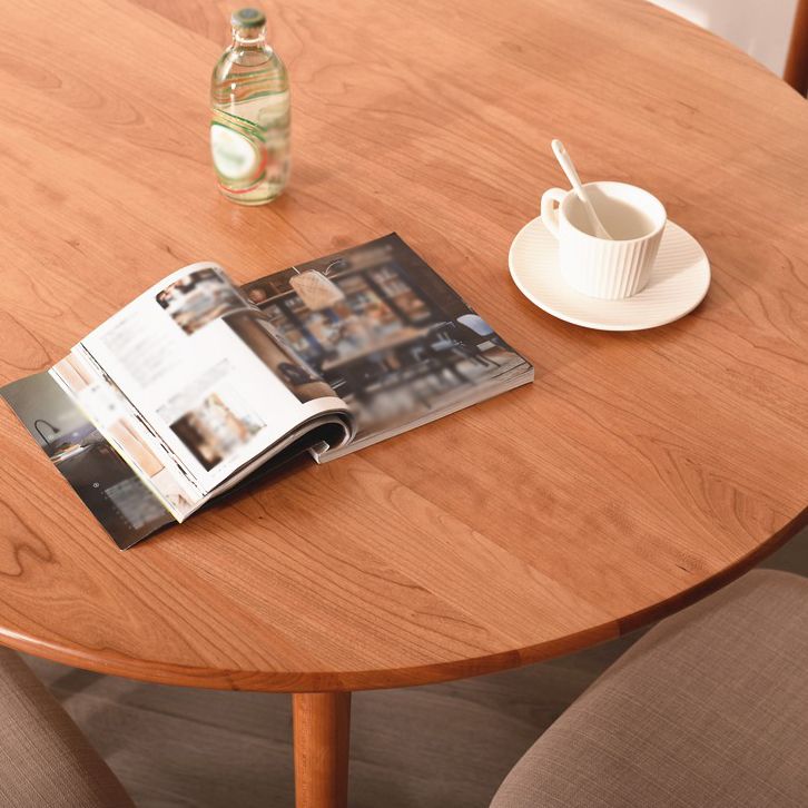 Round Furniture Contemporary Style Solid Wood Dining Room Collection with 4 Legs Clearhalo 'Dining Tables & Seating' 'Dining Tables' 'dining_table' 'furn' 'furn_dining_table' 'Furniture' 'furniture_dining_table' 'Kitchen & Dining Furniture' 'kitchen' 'kitchen_dining_table' 1200x1200_02c1b21e-beab-4be9-89b9-4ef4fba2c200