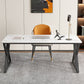 Modern Office Desk Antique Finish Writing Desk with Metal Legs