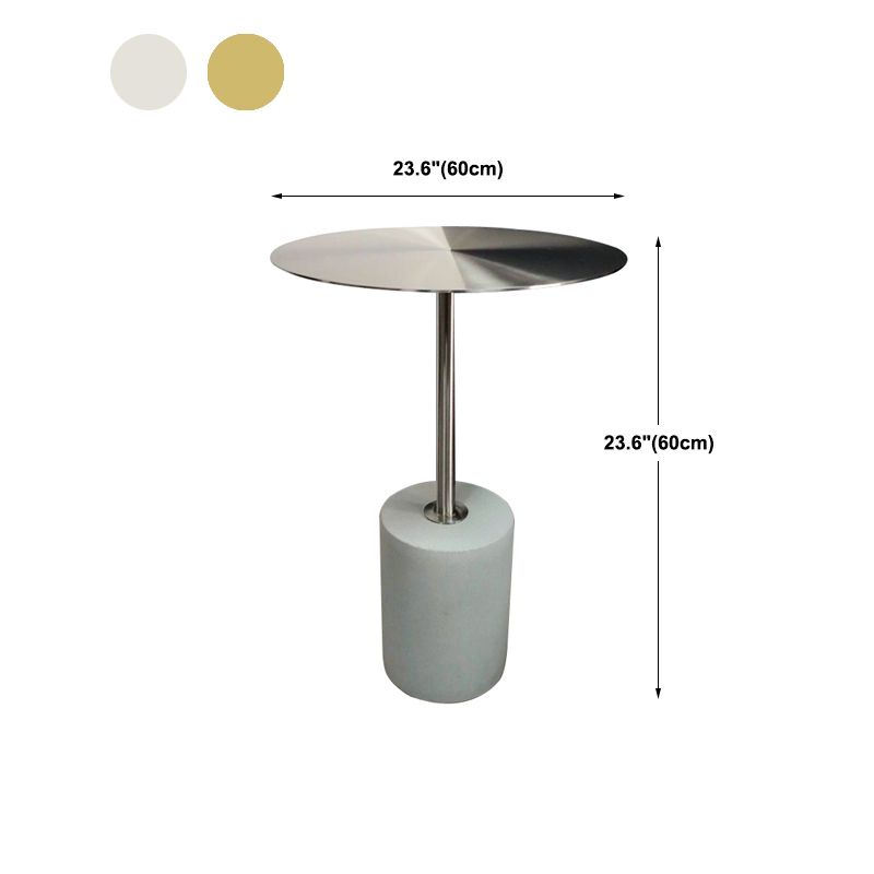 Mid-Century Modern Pedestal Metal Coffee Table Round Top Shape Cocktail Table Clearhalo 'Coffee & Accent Tables' 'Coffee Tables' 'coffee_tables' 'furn' 'furn_coffee_tables' 'Furniture' 'Living Room Furniture' 1200x1200_02c50487-0421-4ffc-bede-cbbf212a1b0b