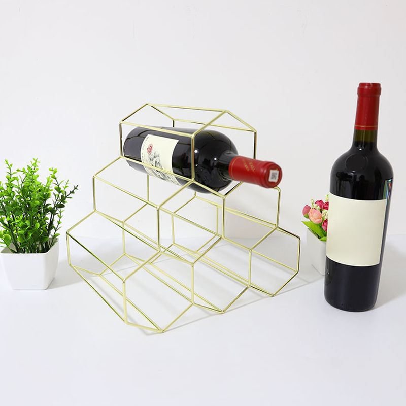 Glam roestvrijstalen wijnrek fles aanrecht fleshouder