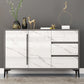 Engineered Wood Buffet Server with Drawers Modern Sideboard Table