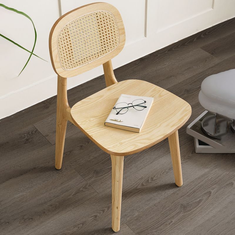 Sillas de comedor de madera sólida silla de comedor de espalda de estilo industrial