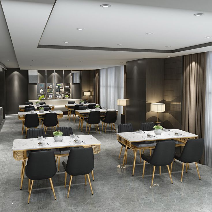 Contemporary Style Marble Table with White Table and 4 Gold Legs Base for Home Use Clearhalo 'Dining Room Sets' 'Dining Tables & Seating' 'dining_room_set' 'furn' 'furn_dining_room_set' 'Furniture' 'furniture_dining_room_set' 'Kitchen & Dining Furniture' 'kitchen&dining_furn' 'kitchen' 1200x1200_02c7064a-8332-4c16-bed4-5c2af00ce8bd