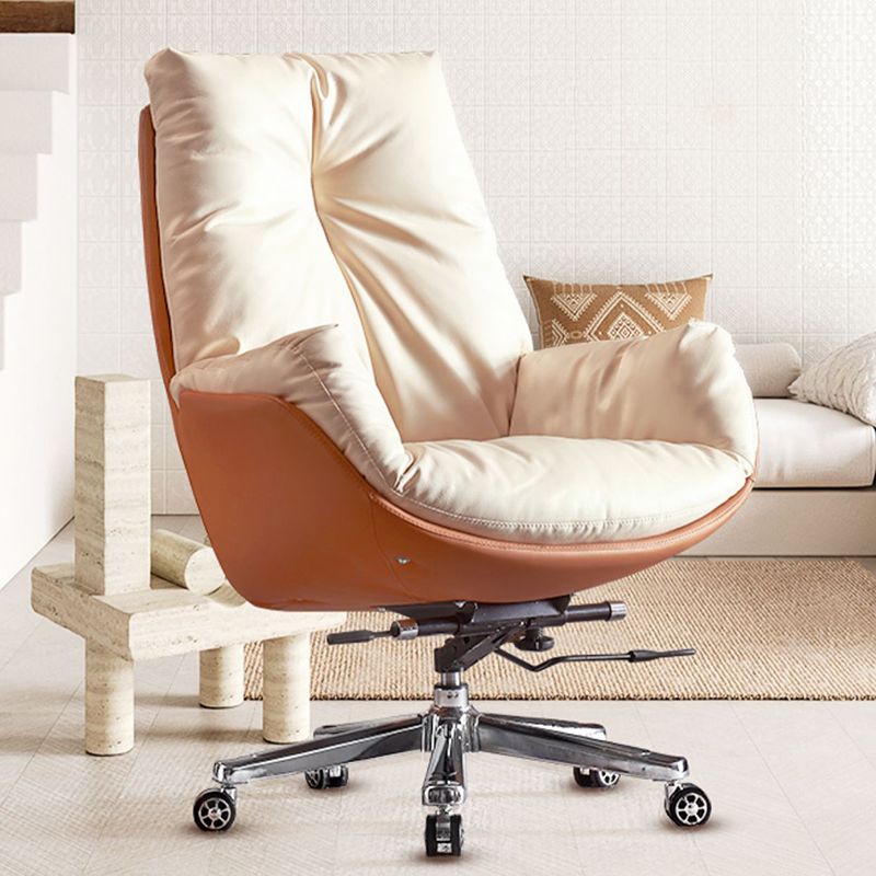 Sedia da ufficio a diapositiva moderna sedia da scrivania ad altezza del sedile regolabile a braccio con ruote