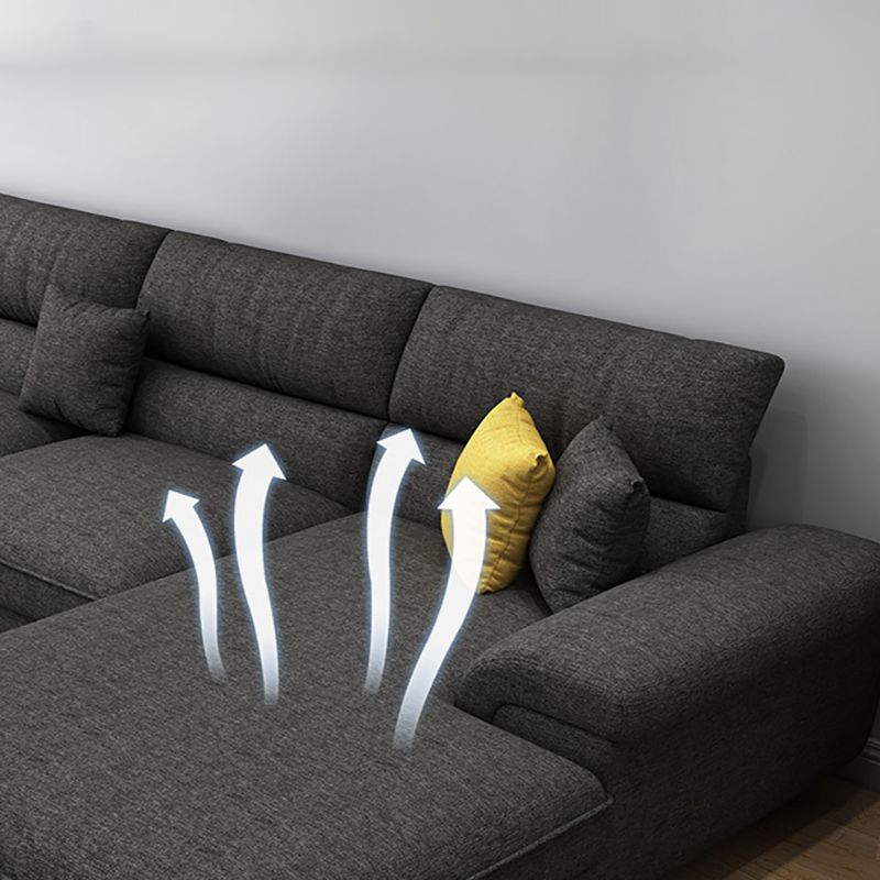 Nordic Stationary Living Room Recessed Arm Cushions Sofa Chaise Clearhalo 'furn' 'furn_sectionals' 'Furniture' 'Living Room Furniture' 'Sectionals' 1200x1200_02c7983e-8cec-4f9e-8a65-62c0fa9fc6ed