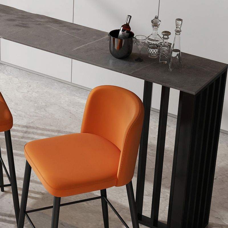 Industrial Style Bar Table Stone 42-inch Height Pub Table for Living Room Clearhalo 'Bar Furniture' 'Bar Tables' 'bar_tables' 'furn' 'furn_bar_tables' 'Furniture' 'furniture_bar_tables' 'Kitchen & Dining Furniture' 1200x1200_02c84fe1-e658-4ba3-8d3b-4e34c58de35e
