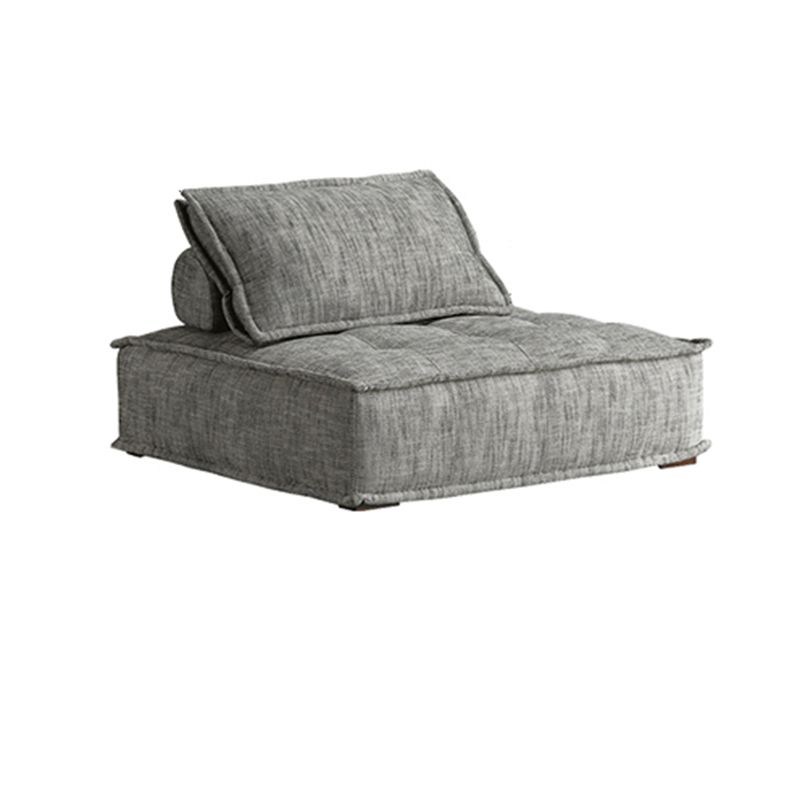 Almohadas contemporáneas asientos estacionarios estándar de lino sin brazo