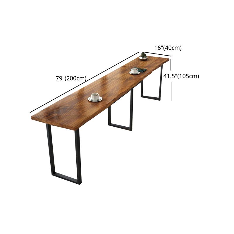 Restaurant Rectangle Wood Top Counter Table Industrial Style Bar Table Clearhalo 'Bar Furniture' 'Bar Tables' 'bar_tables' 'furn' 'furn_bar_tables' 'Furniture' 'furniture_bar_tables' 'Kitchen & Dining Furniture' 1200x1200_02c9d143-683f-4f21-bc12-af53234c4eac