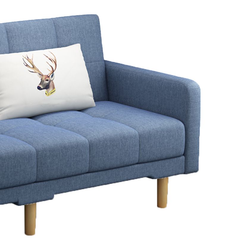 コンテンポラリービスケットバックスタンダードスクエアアームファブリックステーションソファ