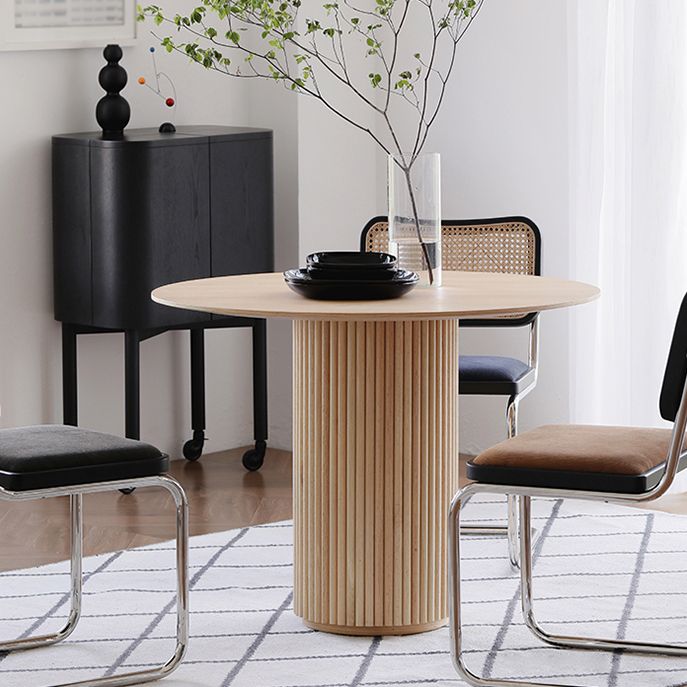 Round Pedestal Casual Table Simplicity Style Dining Room Home Furniture Clearhalo ' dining_table' 'Dining Tables & Seating' 'Dining Tables' 'furn' 'furn_dining_table' 'Furniture' 'furniture_dining_table' 'Kitchen & Dining Furniture' 'kitchen&dining_furn' 'kitchen' 'kitchen_dining_table' 1200x1200_02cad074-6c50-484a-9eed-920382fa9403