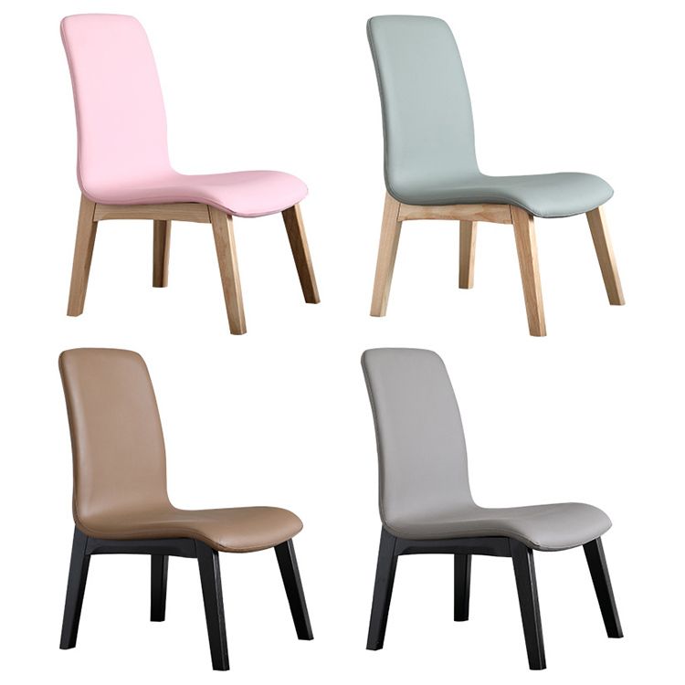 Scandinavian Style Ash Wood Dining Side Chair Solid Back Armless Chair for Home Use Clearhalo ' kitchen&dining_furn' 'Dining Chairs' 'Dining Tables & Seating' 'dining_chair' 'furn' 'furn_dining_chair' 'Furniture' 'furniture_dining_chair' 'Kitchen & Dining Furniture' 'kitchen' 1200x1200_02cbf090-3e8d-424d-87f2-7500d0210ed3